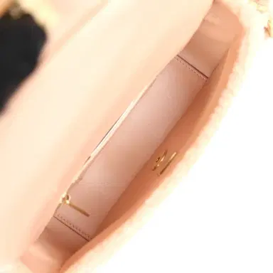 Chanel Chanel Small CC Flap Bag Light Pink Shearling Brushed Gold Hardware | Thumbnail 8