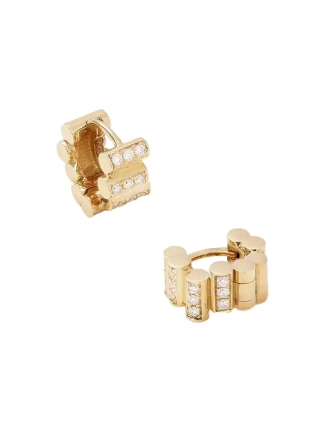 Edge 18-karat Gold Diamond Hoop Earrings