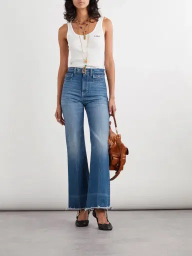 Chloé Frayed High-rise Flared Jeans | Thumbnail 2 Chloé Frayed High-rise Flared Jeans | Thumbnail 2
