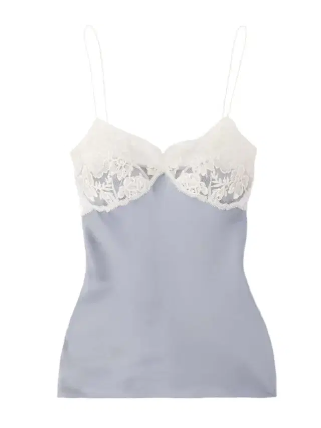 Embroidered Tulle-trimmed Satin Camisole