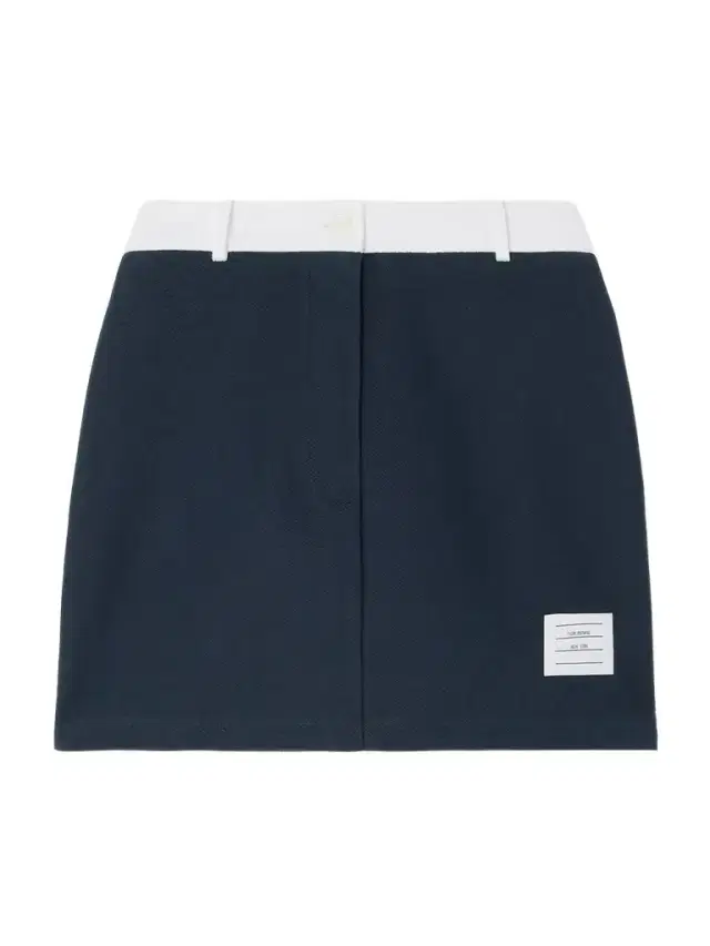Appliquéd Two-tone Cotton-twill Mini Skirt