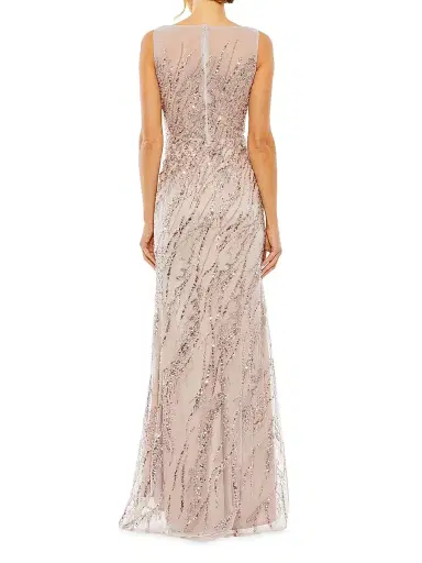 Mac Duggal Women's Evening Sleeveless Boatneck Sequin Beaded Gown | Thumbnail 2 Mac Duggal Women's Evening Sleeveless Boatneck Sequin Beaded Gown | Thumbnail 2