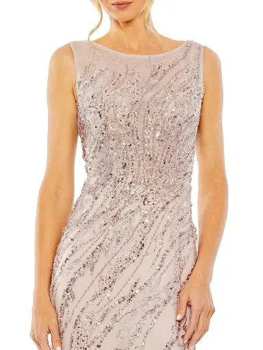 Mac Duggal Women's Evening Sleeveless Boatneck Sequin Beaded Gown | Thumbnail 3 Mac Duggal Women's Evening Sleeveless Boatneck Sequin Beaded Gown | Thumbnail 3