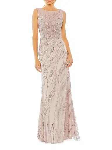 Mac Duggal Women's Evening Sleeveless Boatneck Sequin Beaded Gown | Thumbnail 1 Mac Duggal Women's Evening Sleeveless Boatneck Sequin Beaded Gown | Thumbnail 1
