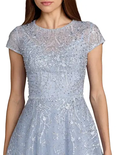Mac Duggal Women's Embellished Jewel Neck A-Line Cocktail Dress - Powder Blue - Size 16 | Thumbnail 3 Mac Duggal Women's Embellished Jewel Neck A-Line Cocktail Dress - Powder Blue - Size 16 | Thumbnail 3
