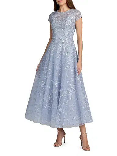 Mac Duggal Women's Embellished Jewel Neck A-Line Cocktail Dress - Powder Blue - Size 16 | Thumbnail 1 Mac Duggal Women's Embellished Jewel Neck A-Line Cocktail Dress - Powder Blue - Size 16 | Thumbnail 1