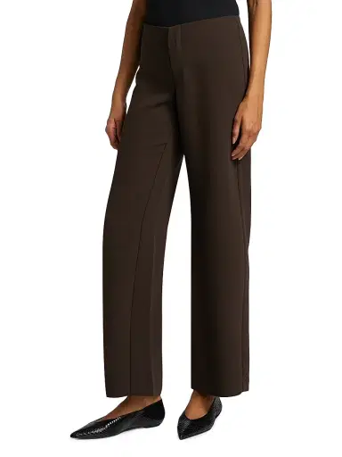 Reformation Women's Vida Low-Rise Wide-Leg Pants - Mole - Size 10 | Thumbnail 4