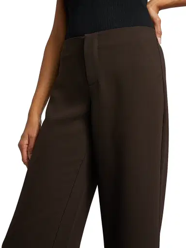 Reformation Women's Vida Low-Rise Wide-Leg Pants - Mole - Size 10 | Thumbnail 6