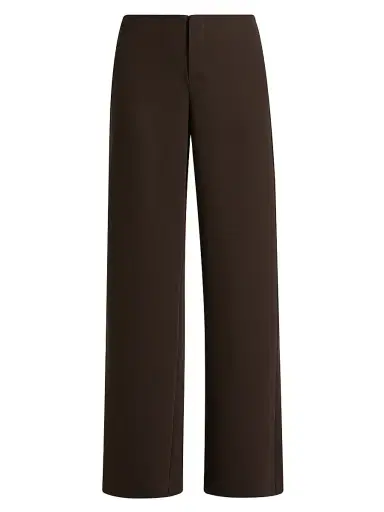 Reformation Women's Vida Low-Rise Wide-Leg Pants - Mole - Size 10 | Thumbnail 1
