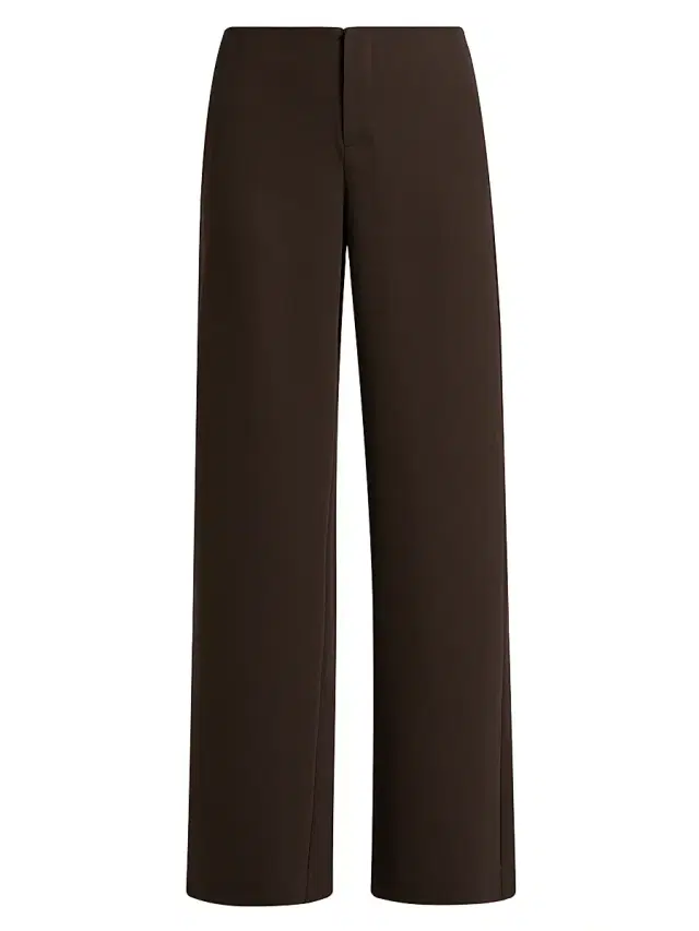 Reformation Women's Vida Low-Rise Wide-Leg Pants - Mole