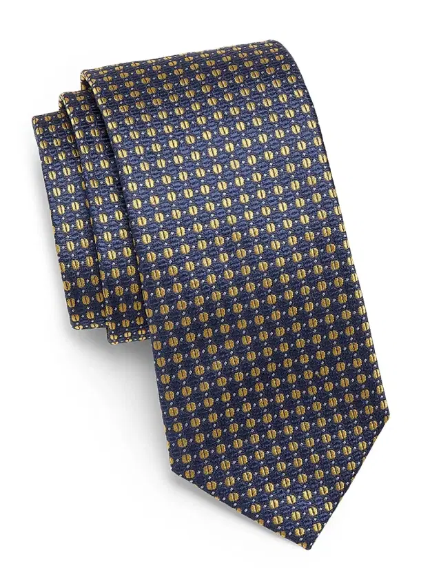 Men's COLLECTION Geometric Silk Tie - Yellow