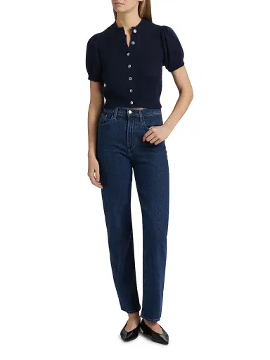 DÔEN Women's Anisa Crop Cardigan - Navy - Size XS | Thumbnail 2 DÔEN Women's Anisa Crop Cardigan - Navy - Size XS | Thumbnail 2