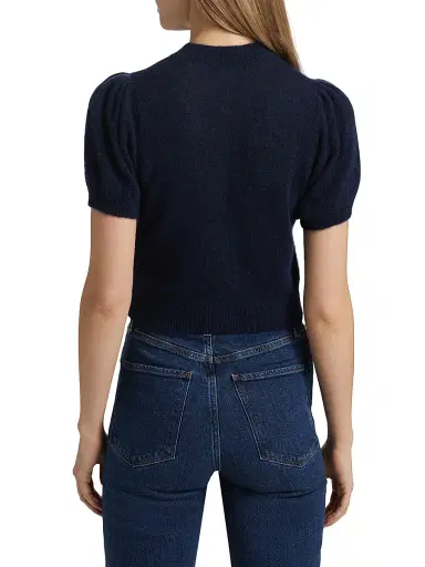 DÔEN Women's Anisa Crop Cardigan - Navy - Size XS | Thumbnail 5 DÔEN Women's Anisa Crop Cardigan - Navy - Size XS | Thumbnail 5