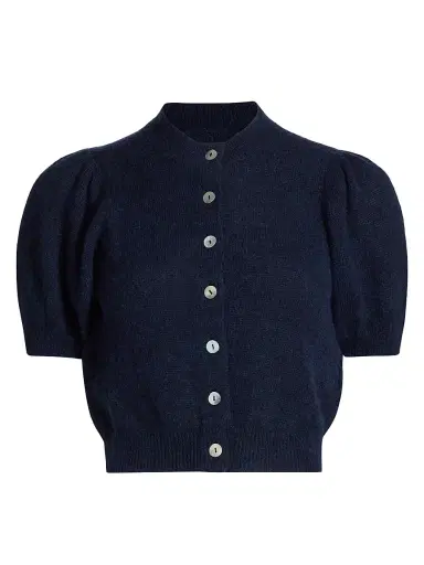 DÔEN Women's Anisa Crop Cardigan - Navy - Size XS | Thumbnail 1 DÔEN Women's Anisa Crop Cardigan - Navy - Size XS | Thumbnail 1