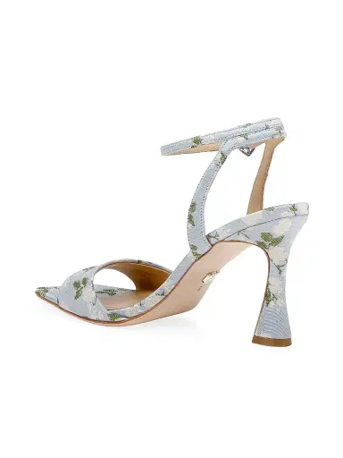 BADGLEY MISCHKA Women's Cady Leather High-Heel Sandals - Mist Blue - Size 7.5 | Thumbnail 3 BADGLEY MISCHKA Women's Cady Leather High-Heel Sandals - Mist Blue - Size 7.5 | Thumbnail 3