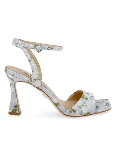 BADGLEY MISCHKA Women's Cady Leather High-Heel Sandals - Mist Blue - Size 7.5 | Thumbnail 1 BADGLEY MISCHKA Women's Cady Leather High-Heel Sandals - Mist Blue - Size 7.5 | Thumbnail 1