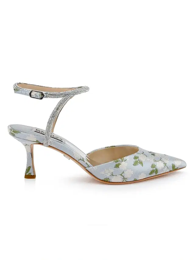 Badgley Mischka Women's Autumn 65MM Crystal-Embellished Jacquard Pumps - Mist Blue