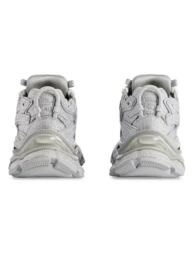 Balenciaga Women's Runner Sneakers with Rhinestones - White - Size 12 | Thumbnail 3