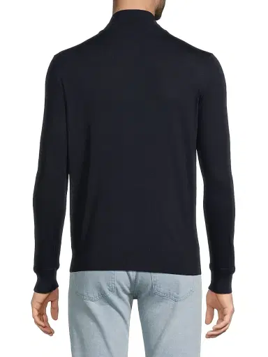 Isaia Men's Fine Gauge Full-Zip Wool Sweater | Thumbnail 5 Isaia Men's Fine Gauge Full-Zip Wool Sweater | Thumbnail 5