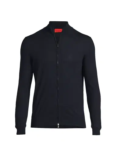 Isaia Men's Fine Gauge Full-Zip Wool Sweater | Thumbnail 1 Isaia Men's Fine Gauge Full-Zip Wool Sweater | Thumbnail 1