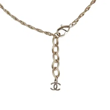 Chanel Chanel Round CC Pearl Pendant Necklace Faux Pearls & Light Gold Tone Hardware | Thumbnail 6 Chanel Chanel Round CC Pearl Pendant Necklace Faux Pearls & Light Gold Tone Hardware | Thumbnail 6