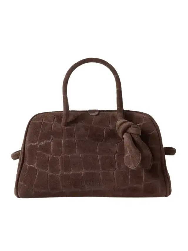 The Turismo Small Knotted Croc-effect Suede Tote