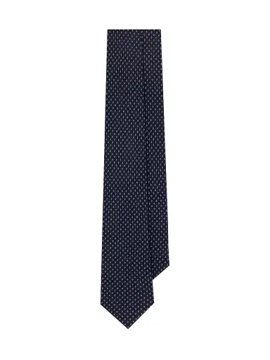 Ralph Lauren Purple Label Men's Neat Cashmere-Silk Tie - Navy | Thumbnail 1 Ralph Lauren Purple Label Men's Neat Cashmere-Silk Tie - Navy | Thumbnail 1
