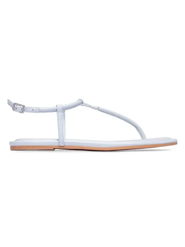 Bernardo Women's Hercu T-Strap Thong Sandals - Powder Blue