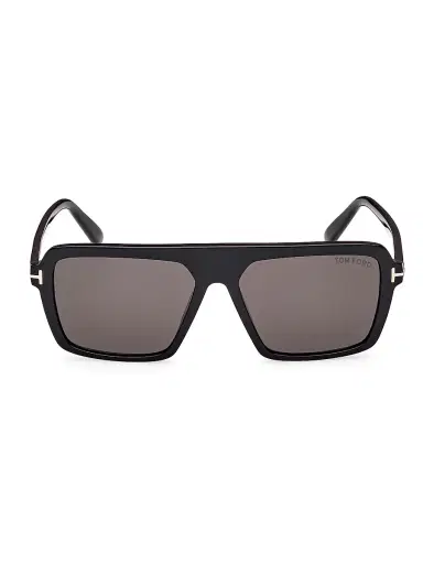 Tom Ford Men's Vincent 56MM Pilot Sunglasses - Black Black | Thumbnail 2 Tom Ford Men's Vincent 56MM Pilot Sunglasses - Black Black | Thumbnail 2