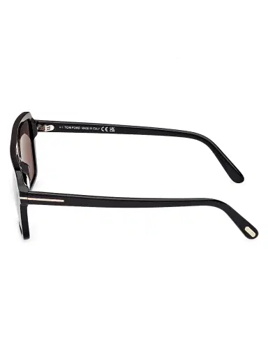Tom Ford Men's Vincent 56MM Pilot Sunglasses - Black Black | Thumbnail 3 Tom Ford Men's Vincent 56MM Pilot Sunglasses - Black Black | Thumbnail 3
