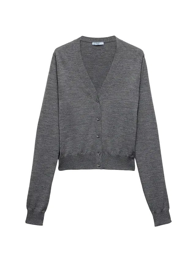 Prada Women's Wool Cardigan - Grey