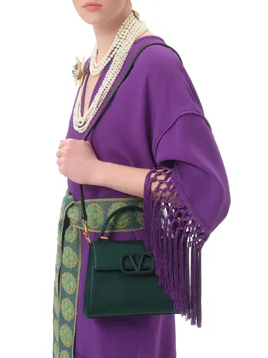 Valentino Garavani Women's Small VSling Grainy Calfskin Handbag | Thumbnail 3