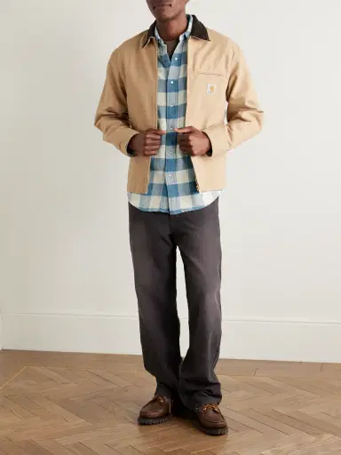 RRL Buffalo-Checked Cotton and Linen-Blend Flannel Shirt - Men | Thumbnail 2