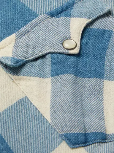 RRL Buffalo-Checked Cotton and Linen-Blend Flannel Shirt - Men | Thumbnail 6