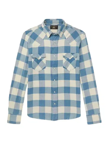 RRL Buffalo-Checked Cotton and Linen-Blend Flannel Shirt - Men | Thumbnail 1