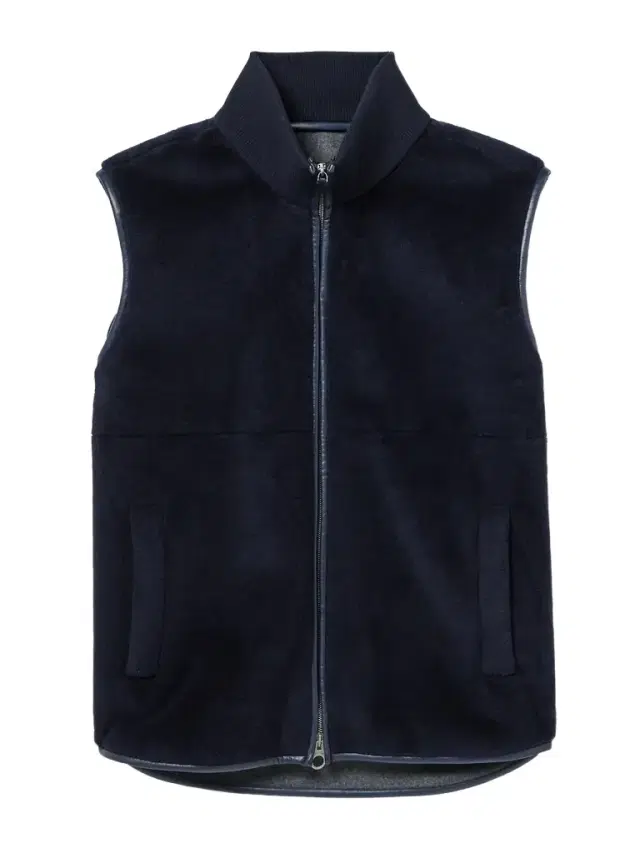 Loro Piana Ennio Leather-Trimmed Wool and Silk-Blend Fleece Gilet - Men