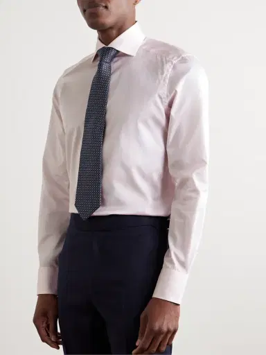 Zegna Cutaway-Collar Pinstriped Trofeo™ Comfort Shirt - Men | Thumbnail 2 Zegna Cutaway-Collar Pinstriped Trofeo™ Comfort Shirt - Men | Thumbnail 2