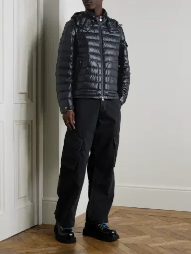 Moncler Lauros Quilted Shell Hooded Down Jacket - Men | Thumbnail 2 Moncler Lauros Quilted Shell Hooded Down Jacket - Men | Thumbnail 2