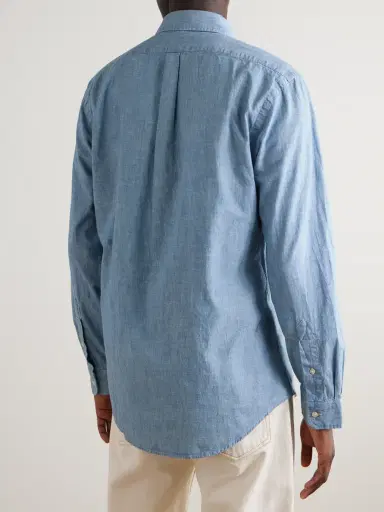 Polo Ralph Lauren Button-Down Collar Cotton-Chambray Shirt - Men | Thumbnail 4 Polo Ralph Lauren Button-Down Collar Cotton-Chambray Shirt - Men | Thumbnail 4