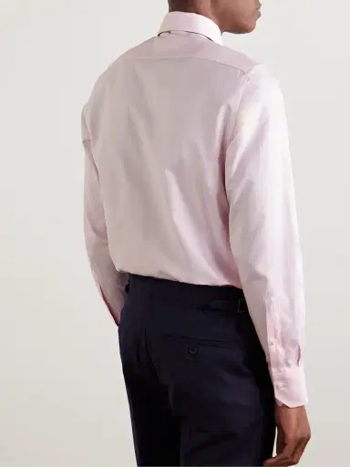 Zegna Cutaway-Collar Cotton-Piqué Shirt - Men | Thumbnail 3