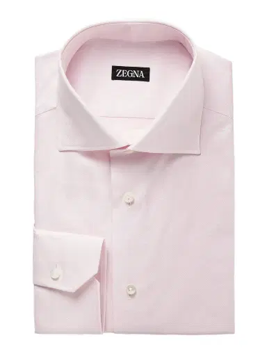 Zegna Cutaway-Collar Cotton-Piqué Shirt - Men | Thumbnail 1