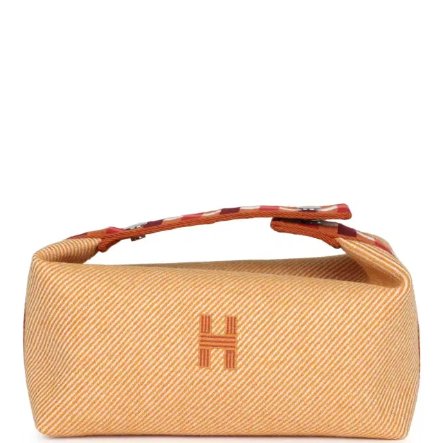 hermes Hermes Bride A Brac Carre Case PM Fauve Merino Wool Palladium Hardware