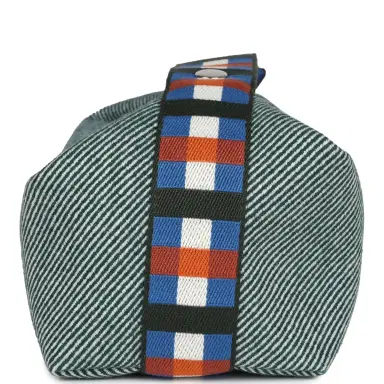 HERMÈS Hermes Bride-A-Brac Au Carre Case PM Vert Foret H Natte Canvas and Wool Palladium Hardware | Thumbnail 3 HERMÈS Hermes Bride-A-Brac Au Carre Case PM Vert Foret H Natte Canvas and Wool Palladium Hardware | Thumbnail 3