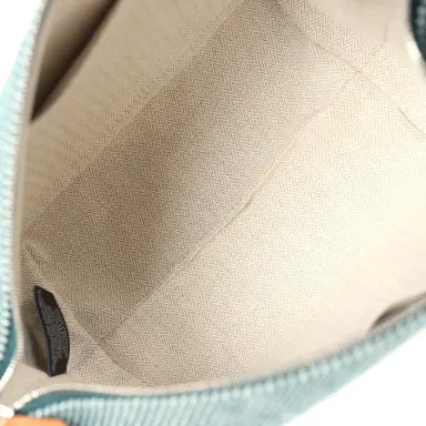 HERMÈS Hermes Bride-A-Brac Au Carre Case PM Vert Foret H Natte Canvas and Wool Palladium Hardware | Thumbnail 9 HERMÈS Hermes Bride-A-Brac Au Carre Case PM Vert Foret H Natte Canvas and Wool Palladium Hardware | Thumbnail 9