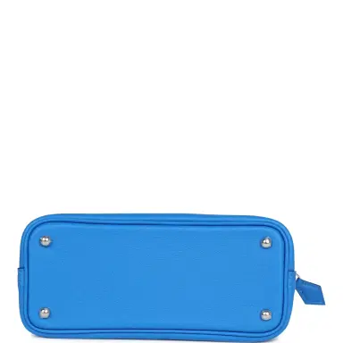 HERMÈS Hermes Mini 1923 Bolide Bleu France Evercolor Palladium Hardware | Thumbnail 6
