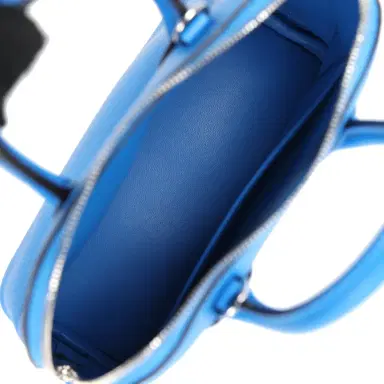 HERMÈS Hermes Mini 1923 Bolide Bleu France Evercolor Palladium Hardware | Thumbnail 7