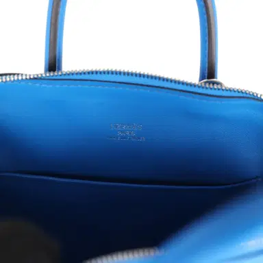 HERMÈS Hermes Mini 1923 Bolide Bleu France Evercolor Palladium Hardware | Thumbnail 8