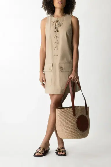 Chloé Lace-Up Pinafore Dress | Thumbnail 2
