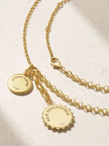 Foundrae New Beginnings & Internal Compass 18-karat Gold Diamond Necklace | Thumbnail 3 Foundrae New Beginnings & Internal Compass 18-karat Gold Diamond Necklace | Thumbnail 3