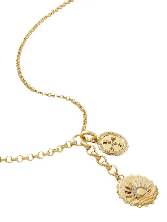 New Beginnings & Internal Compass 18-karat Gold Diamond Necklace